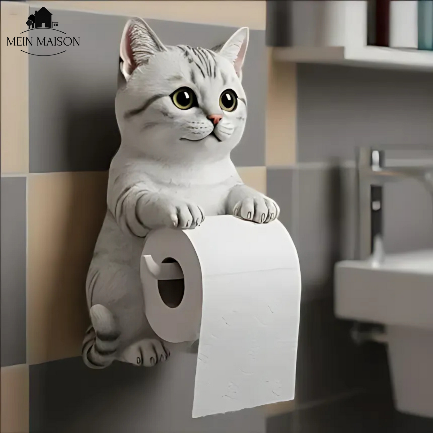PurrRoll – De charmante katten-toiletrolhouder!