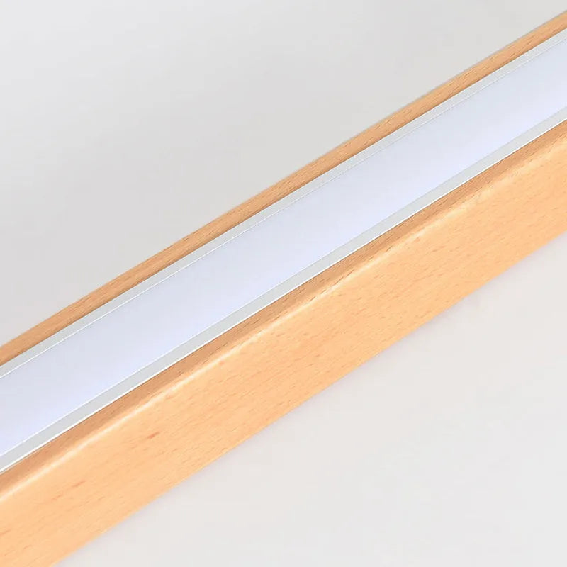 Arisha Linear Slim Plafondlamp, Hout