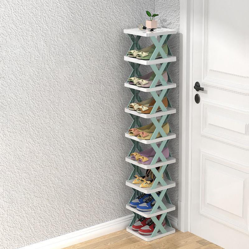 Verticale Schoenenrek – ruimtebesparend, 3 tot 8 niveaus, in Oranje, Blauw of Groen
