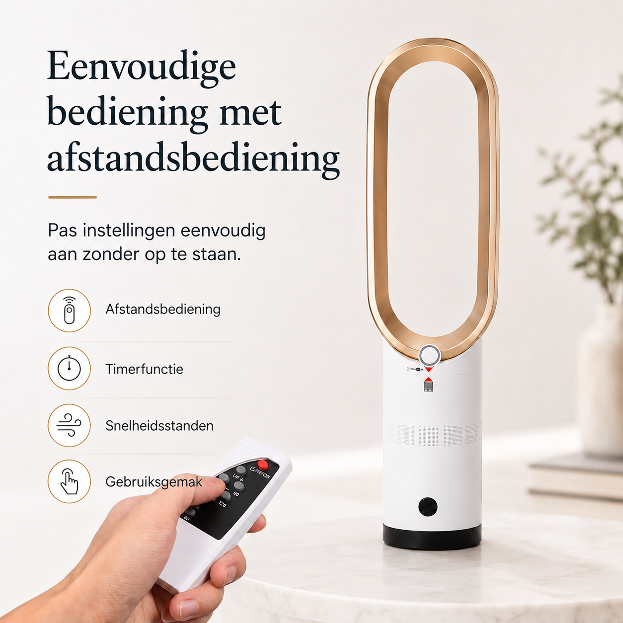 Airpure | Compact 3-in-1 Luchtreiniger & Koeler | Met Oscillatie & LED Aanraakbedieningspaneel