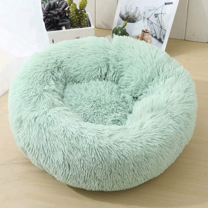 Rund Plüsch Kalmerende Donut Hondenbed voor kleine tot grote honden