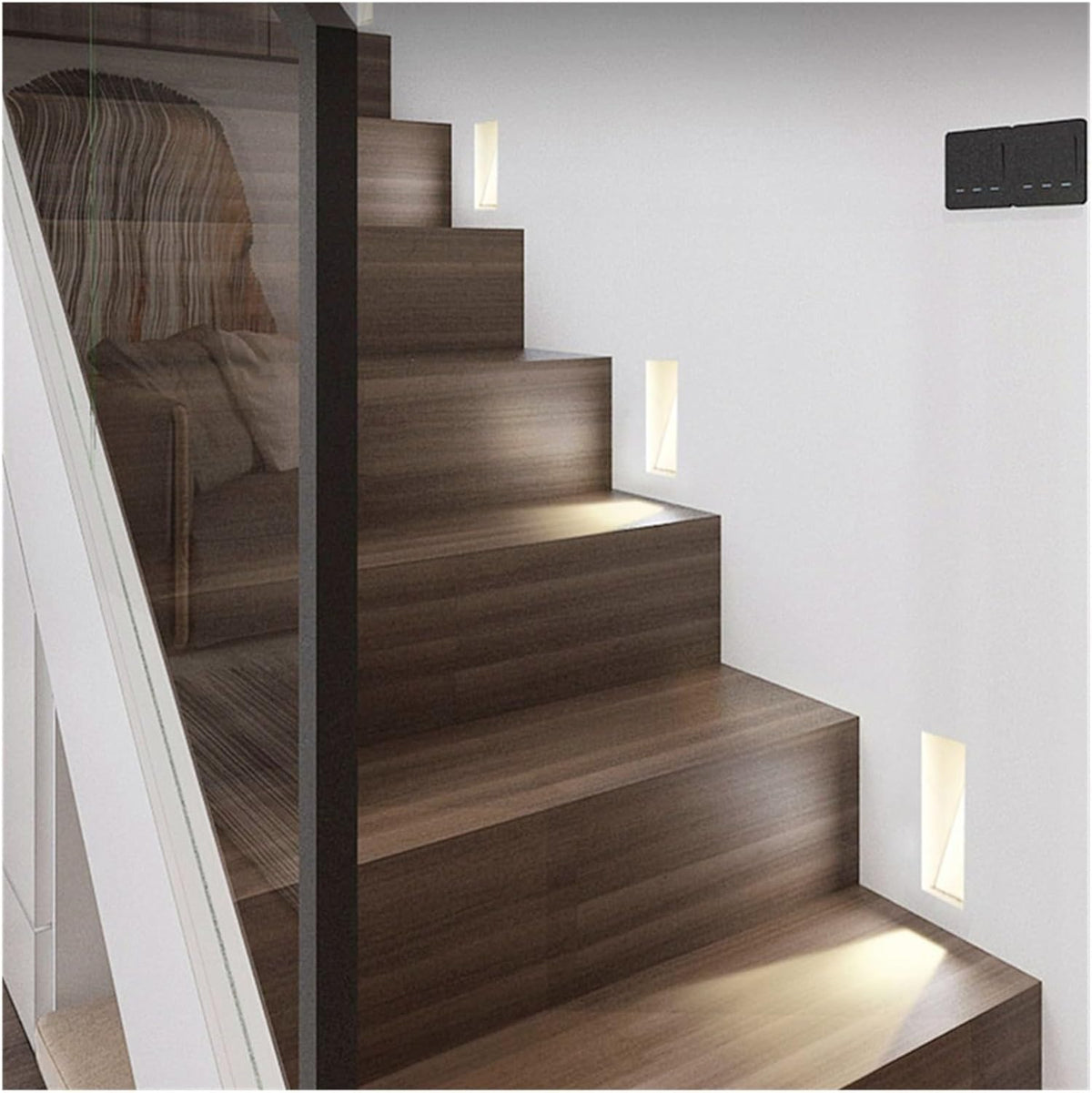 Nordic Frameless Trap LED Sensor Metaal Wandlamp