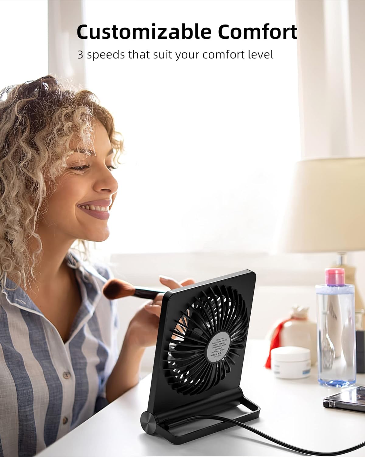Sterke Wind Ultra Stille Kleine Tafelventilator
