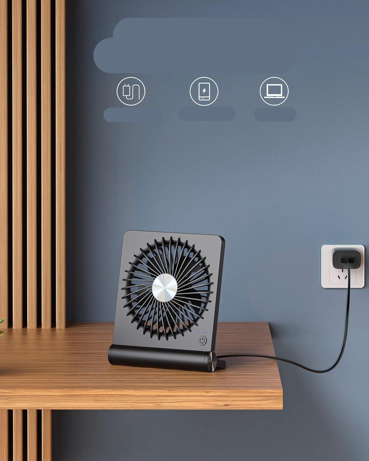 Skanto | Sterke Wind Ultralichte Kleine Tafelventilator