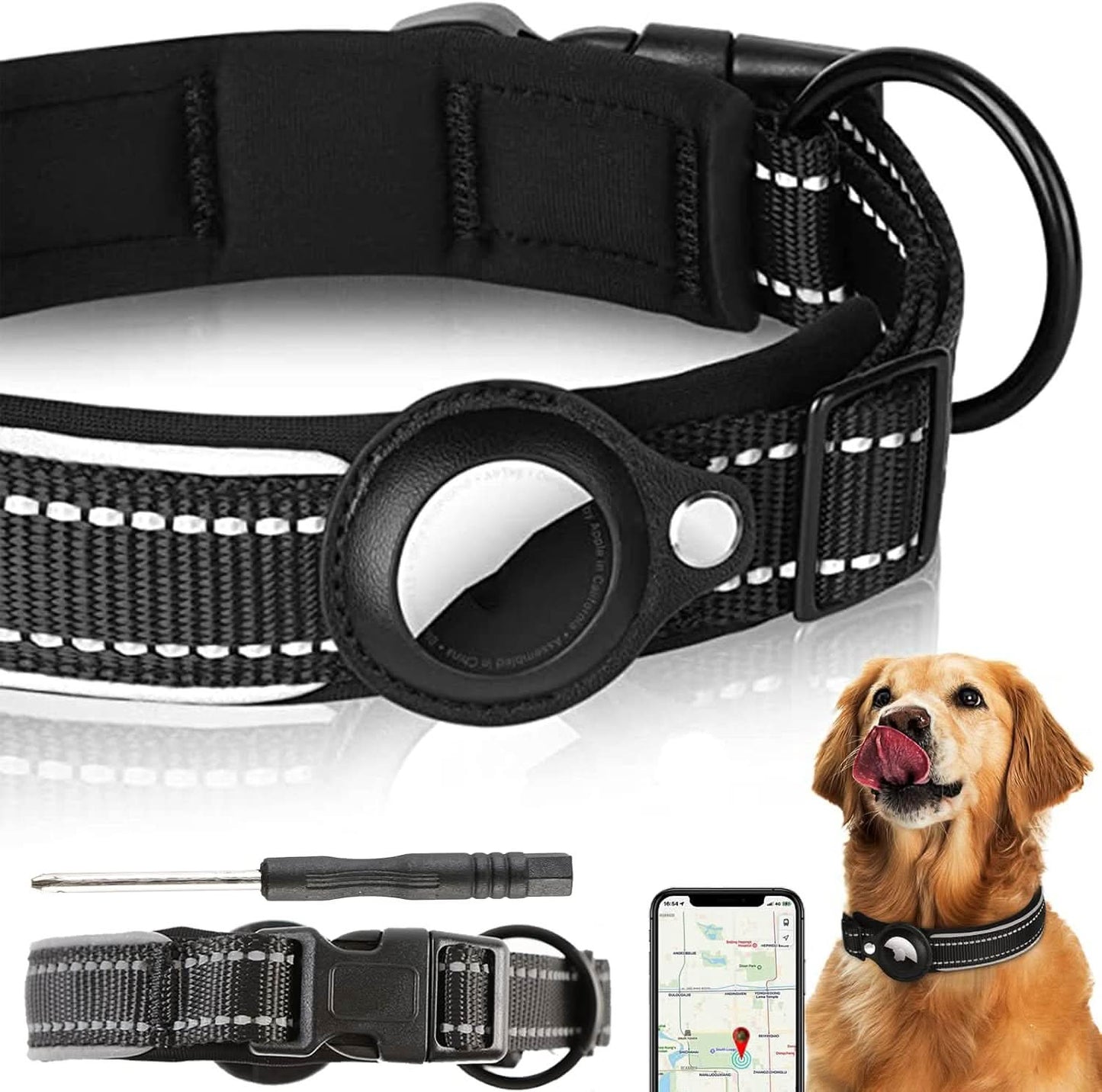 LEAZO - Locatietag Hondhalsband