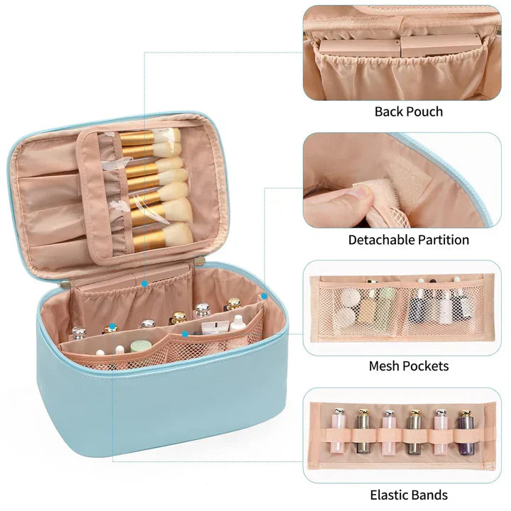 Skanto | Praktische make-up organizer voor reizen | Met vakken en scheidingswanden