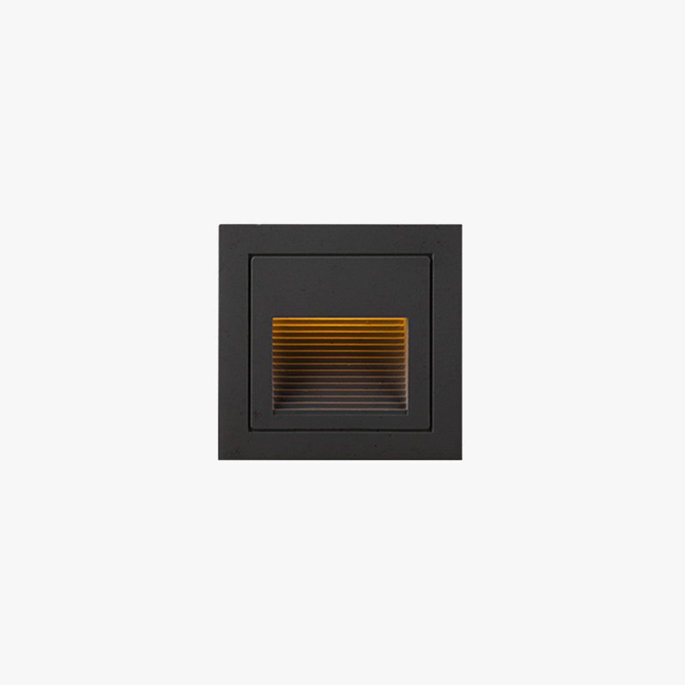 Ray Moderne Metalen Vierkante Buiten Deck/Stap Lamp, Zwart