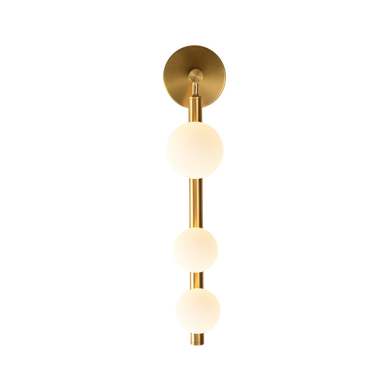 Verticale Lineaire Wandmontage Verlichting Post-Modern Metaal 3-Kops Gouden Afwerking Wandlamp voor Hoek