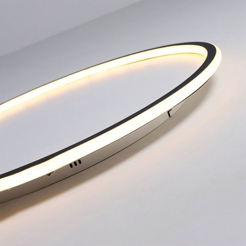 Arisha Moderne Ring LED Plafondlamp Zwart/Wit Woon/Slaapkamer