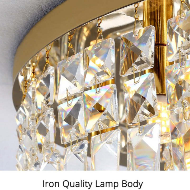 Kristy Luxe Plafondlamp van Metaal/Kristal