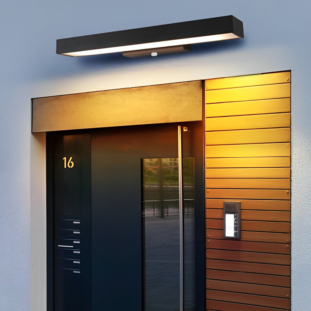 Moderne LED Wandlamp met Bewegingssensor en Zwarte Behuizing