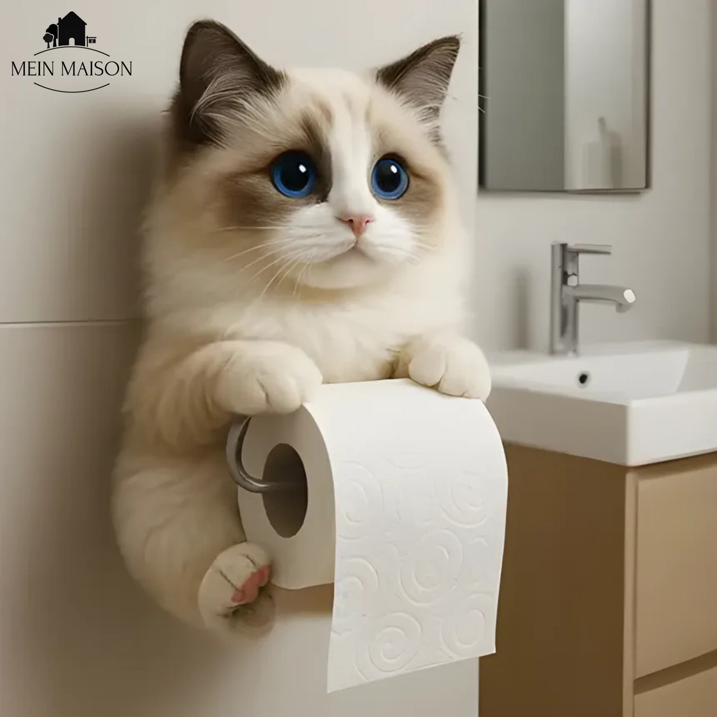 PurrRoll – De charmante katten-toiletrolhouder!
