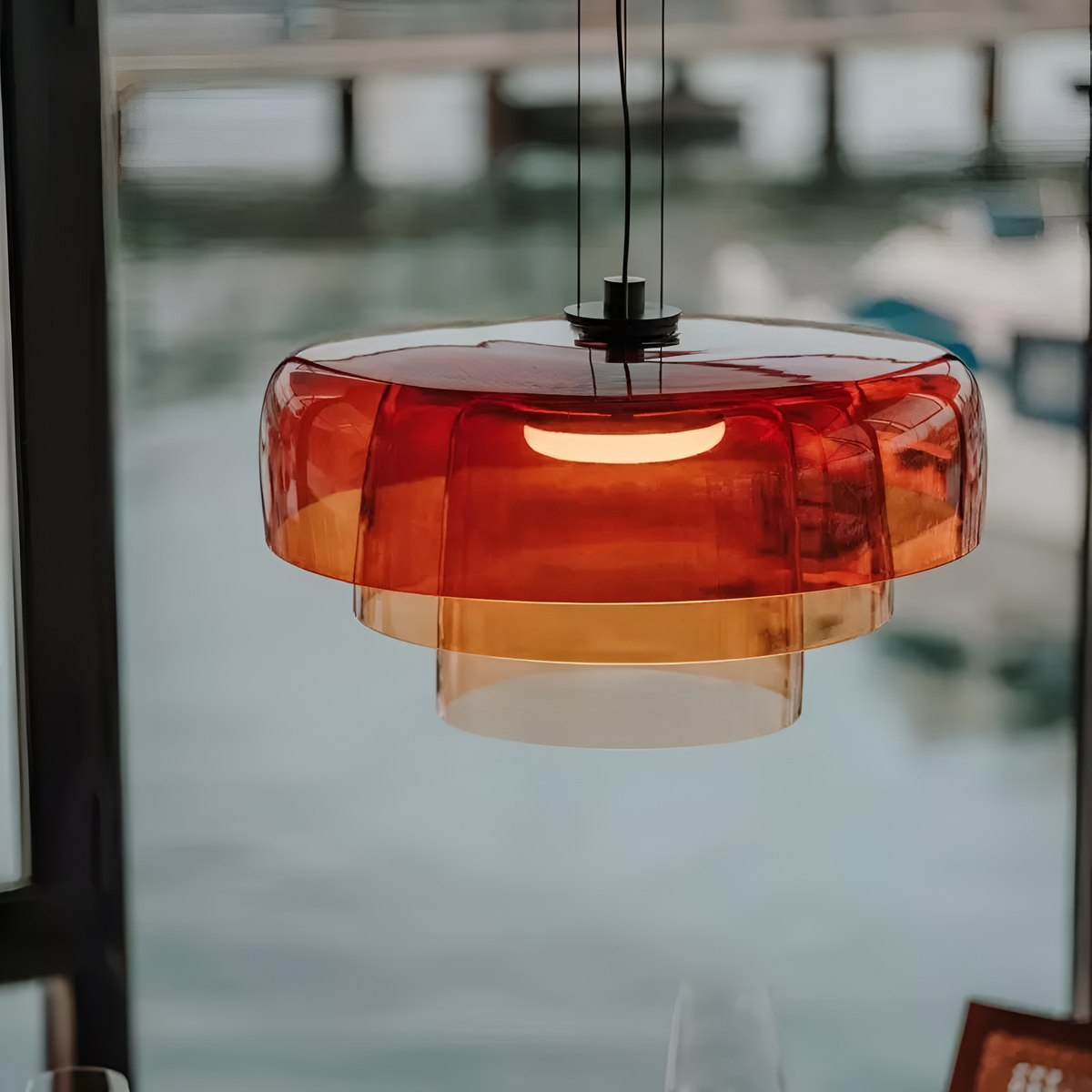Noordse Hemelse Glazen Hanglamp
