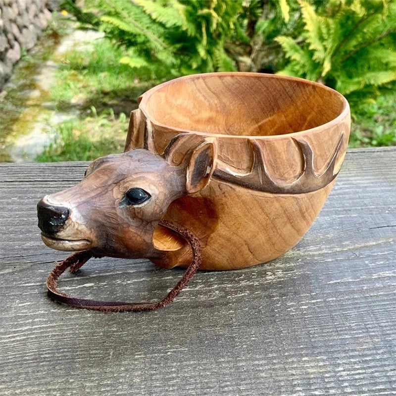 Skanto | Handgemaakte Dierenkommen Gemaakt van Hout