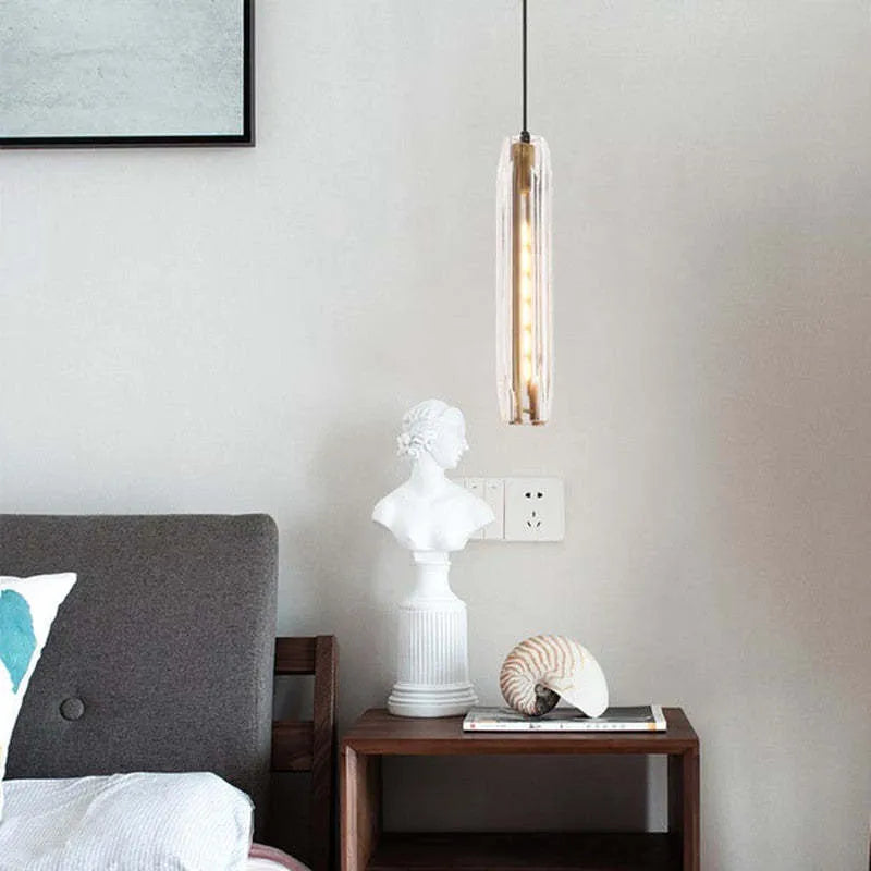 Juni Messing Designer Glazen Hanglamp Rookkleurig