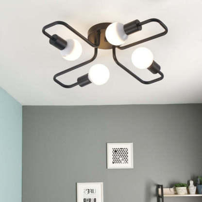Arisha Vintage Moderne Minimalistische Industriële Zwarte Plafondlamp