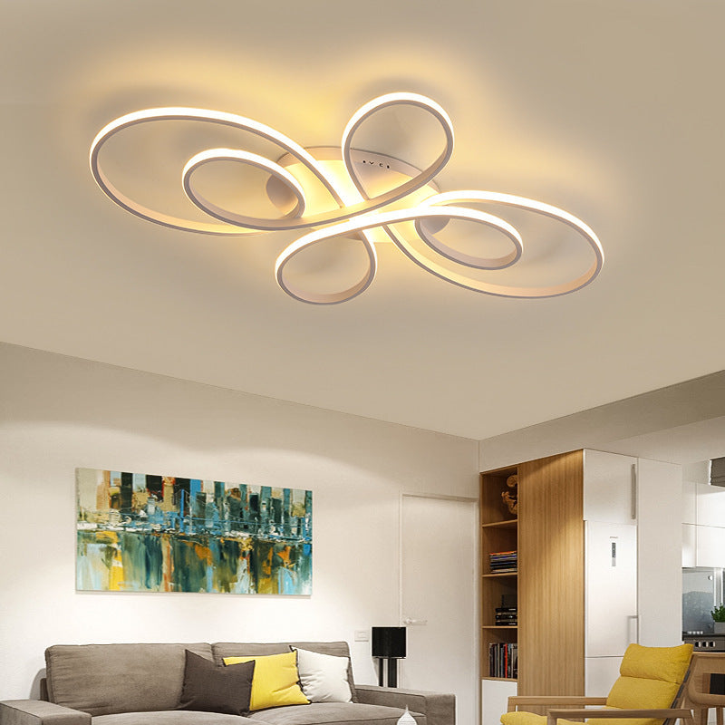 Brisa Moderne LED Multi Ringen Plafondlamp, Bruin/Wit