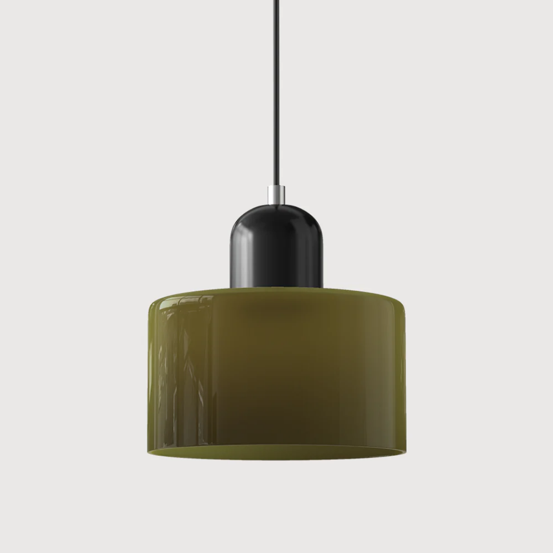 Vintage Hanglamp met Glazen Kap en Verstelbaar Snoer voor een Gezellige Sfeer