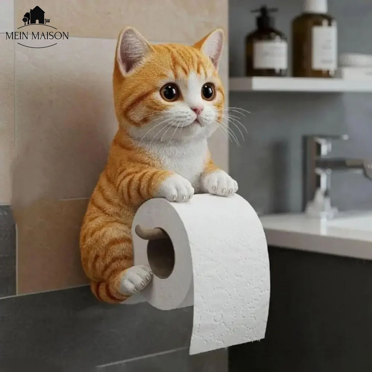 PurrRoll – De charmante katten-toiletrolhouder!