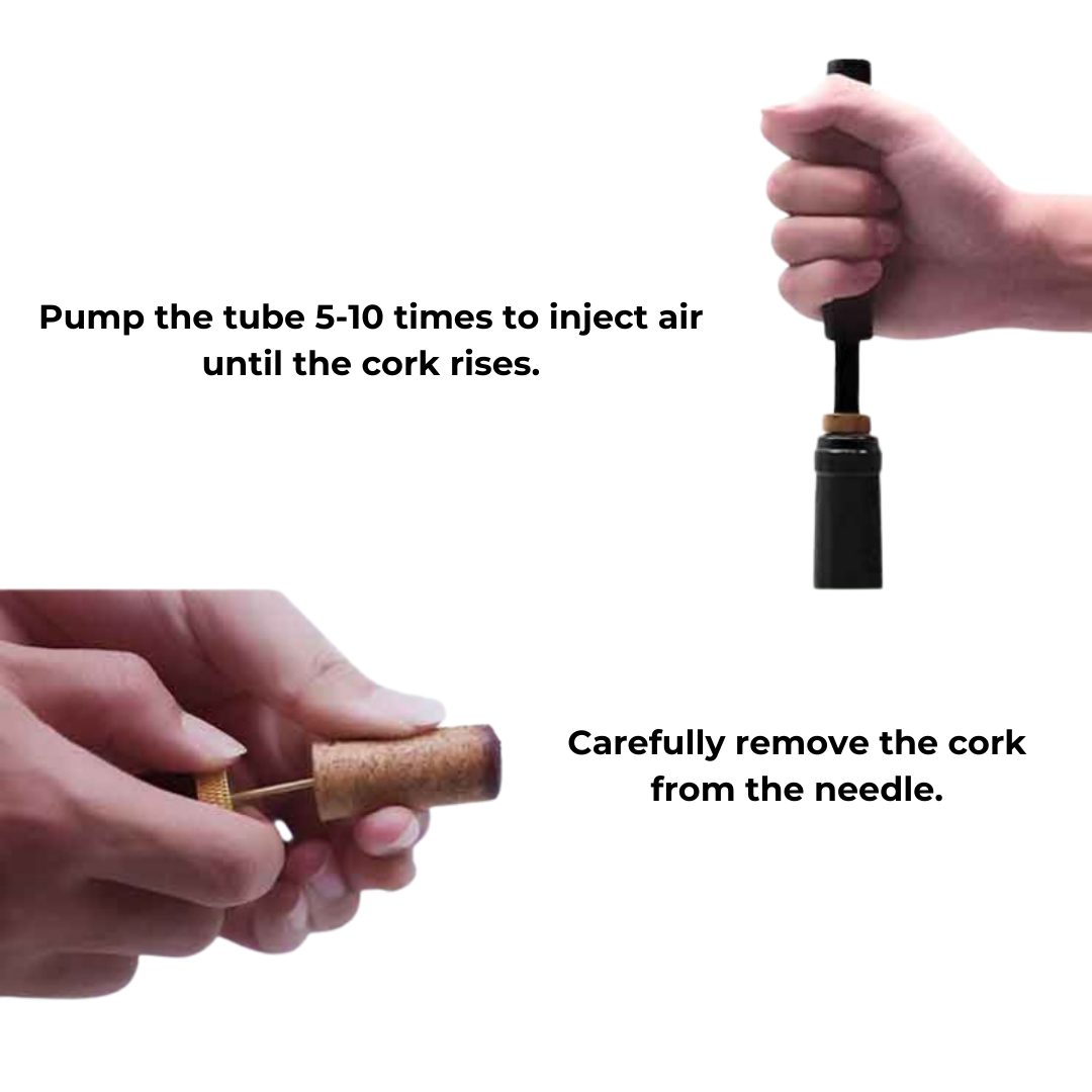 WineLuxe luchtdruk-wijnopener – roestvrij staal en ergonomisch ontwerp