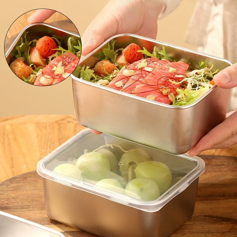 Skanto | RVS Maaltijdopslagbox met Deksel, Lunch, Snack Bewaarbox