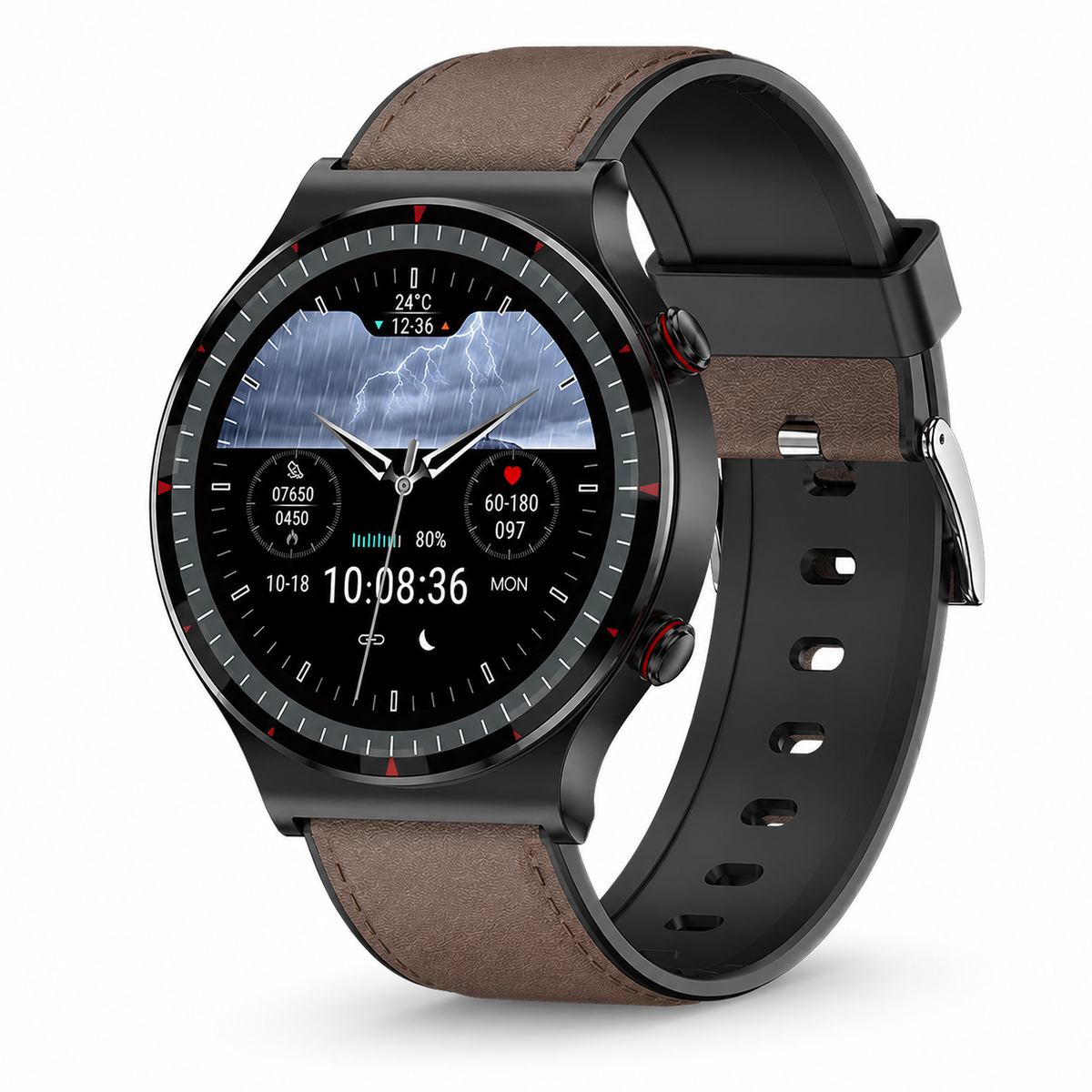 Medische EKG-Smartwatch | CFDA-gecertificeerd | 512Hz Hoge Precisie Biosensor | SpO2- & Hartslagmonitoring | AI-gebaseerde Ademhalingsanalyse | IP67 Waterdicht