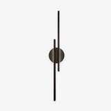 Elgo Moderne Nordic Schijf/Lineaire Metalen LED Wandlamp, Zwart/Wit