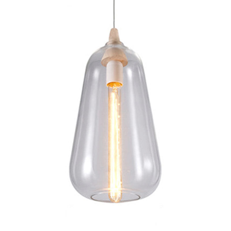 Globale/Pompoen/Ellips Pendant Light Hedendaagse Rook/Amber/Wit Glas 1 Licht Eetkamer Hanglamp