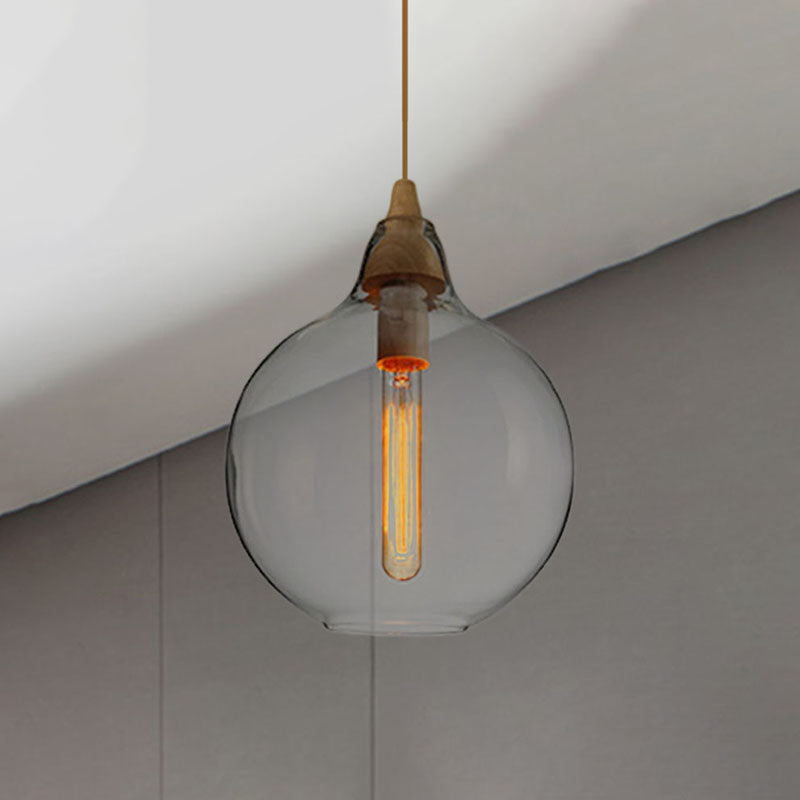 Globale/Pompoen/Ellips Pendant Light Hedendaagse Rook/Amber/Wit Glas 1 Licht Eetkamer Hanglamp