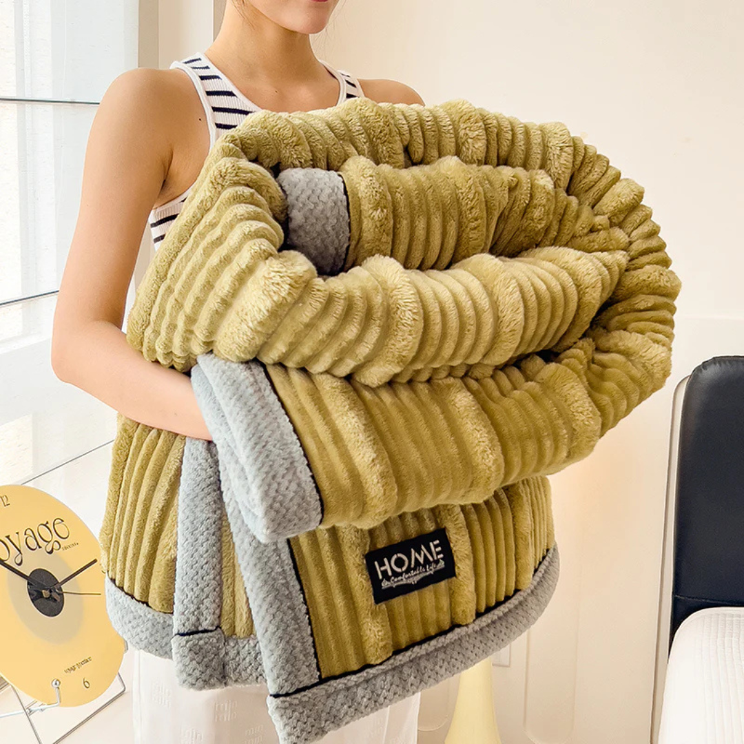 Cuddle – Warme Pluche Winterdeken voor Bed & Bank