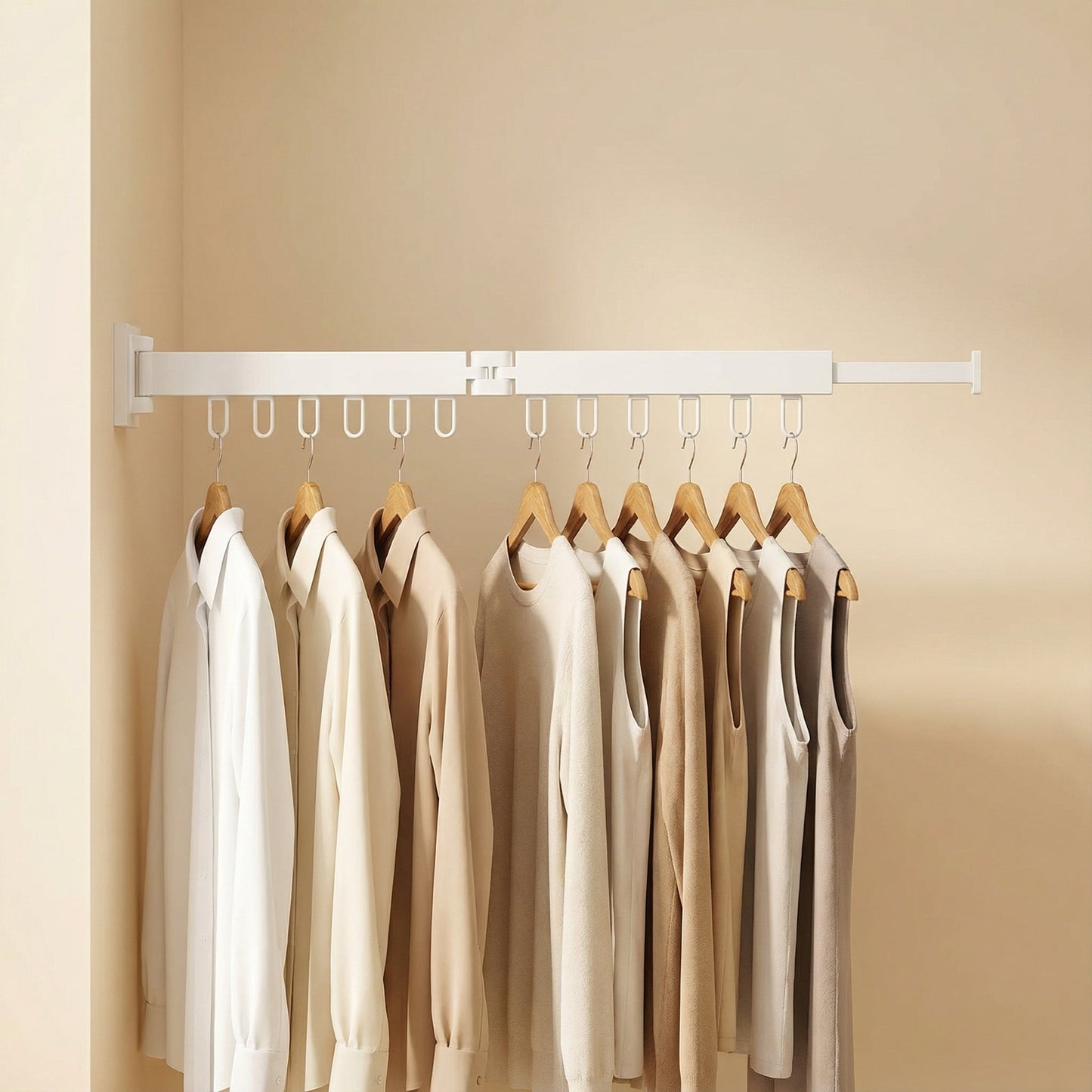Inklapbare Wanddroogrek voor Kleding met Ruimtebesparend en Stevig Ontwerp