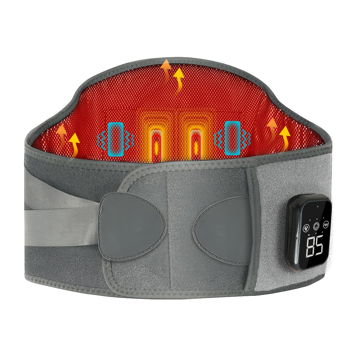 Draadloze Verwarmde Massagegordel voor Rug en Taille – 3 Verstelbare Warmte- en Trilmodes voor Maximale Ontspanning