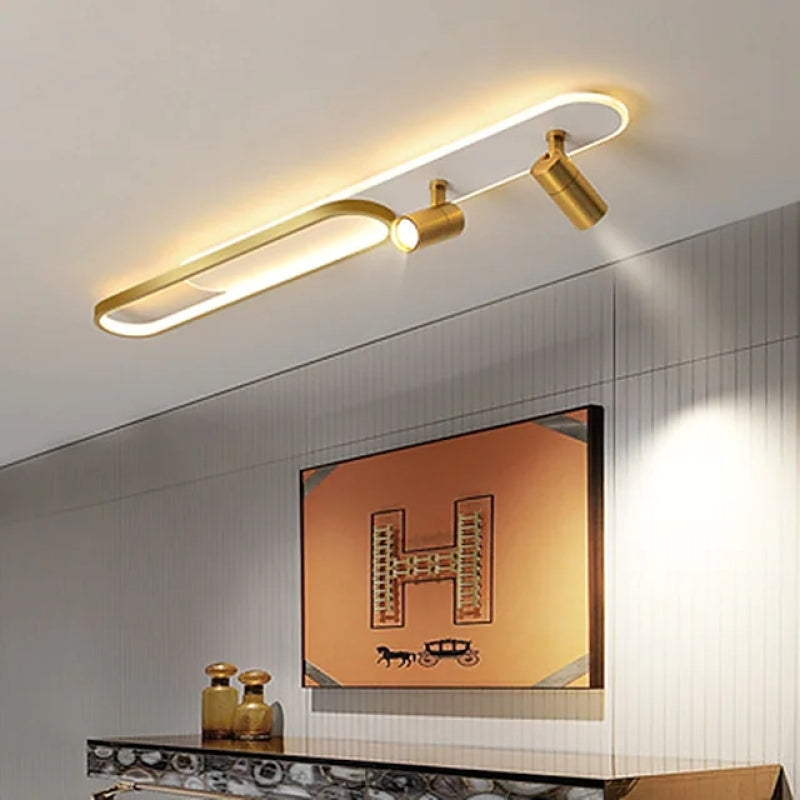Aim Moderne Plafondlamp Spot, Zwart/Goud