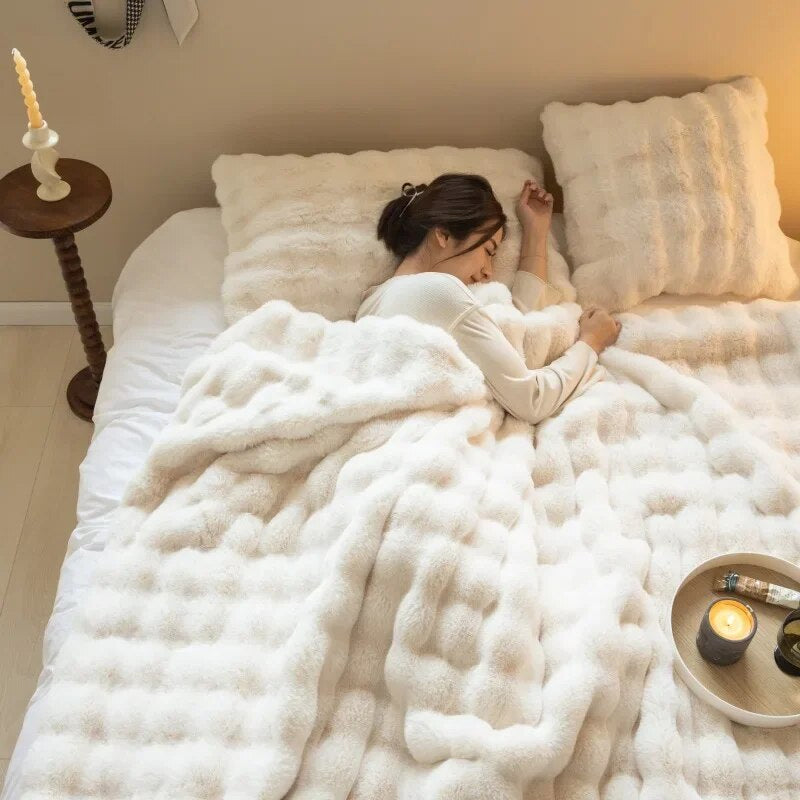 Omkeerbare SnuggleSoft fleece deken Jaarlijkse warmte