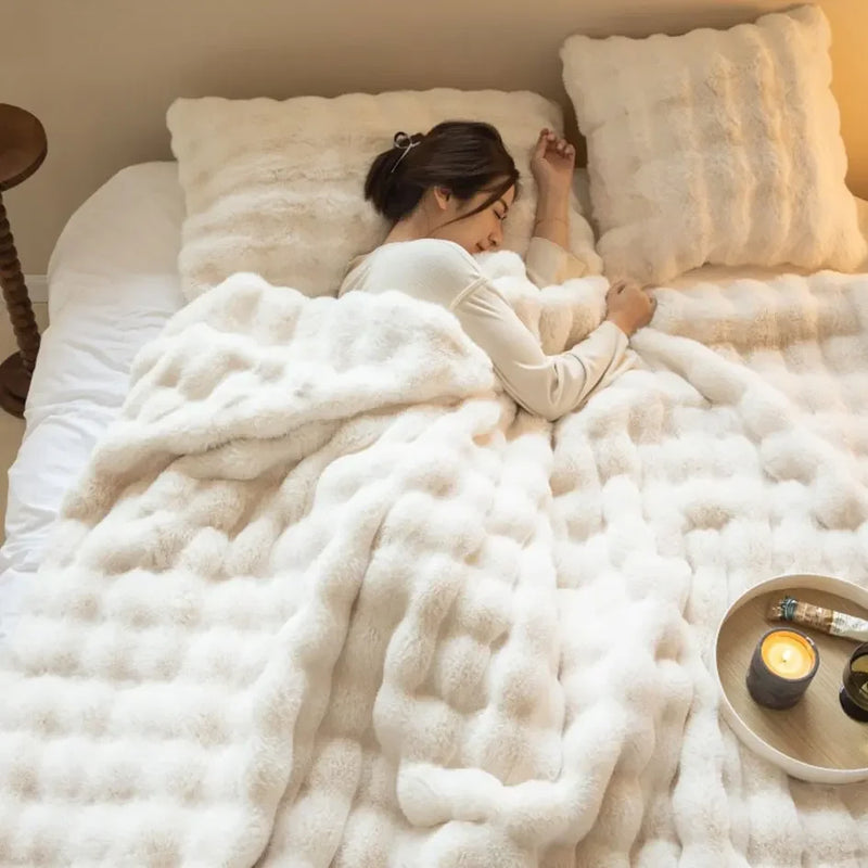 Omkeerbare SnuggleSoft fleece deken Jaarlijkse warmte