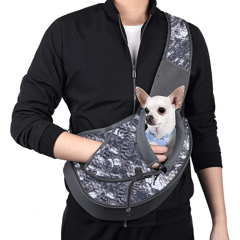 Hond Draag Sling Tas met Verstelbare Band & Telefoonvak, voor Honden & Katten