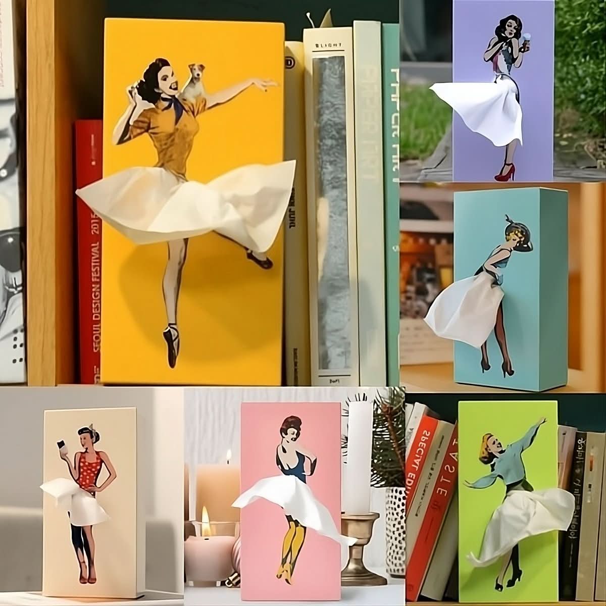 TISSUDANCE – Speelse Rock Tissuebox voor Creatieve Woondecoratie