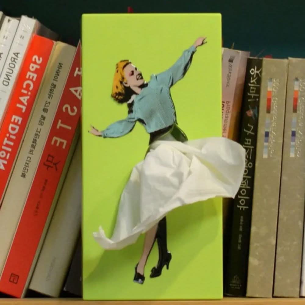TISSUDANCE – Speelse Rock Tissuebox voor Creatieve Woondecoratie