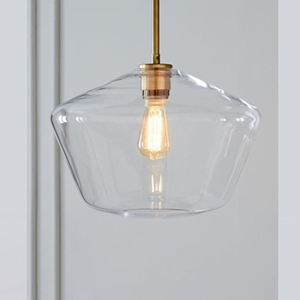 Juni Hanglamp Glas, Helder/Amber Diamantvorm