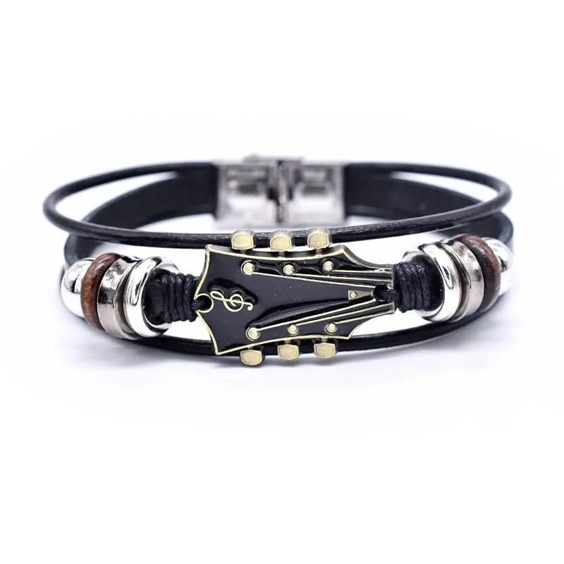MUSIKSTRUM – Leren armband met gitaar-geïnspireerd design