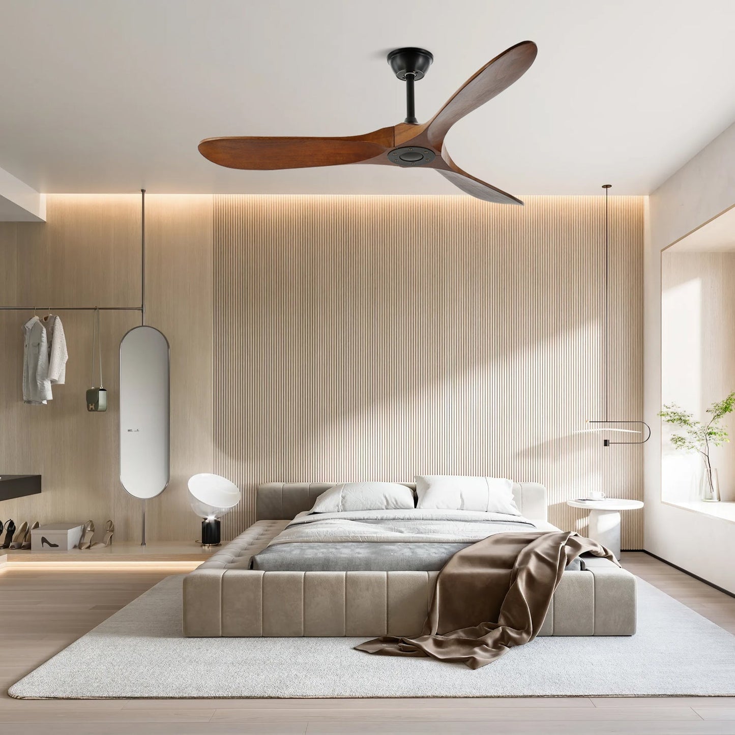 Clivara - Plafondventilator met Afstandsbediening Stil Moderne Ontwerp