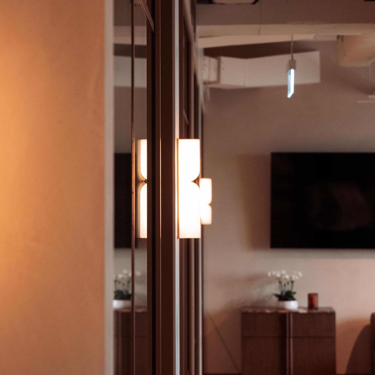 Moderne Rechthoekige Alabaster Essentie Wandlamp