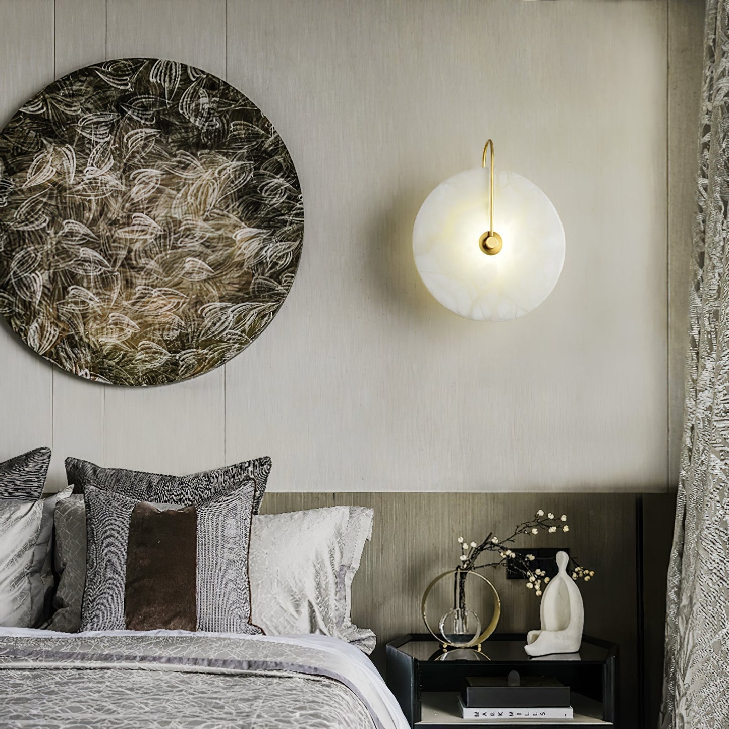 Elaris Wandlamp Globe in Alabaster
