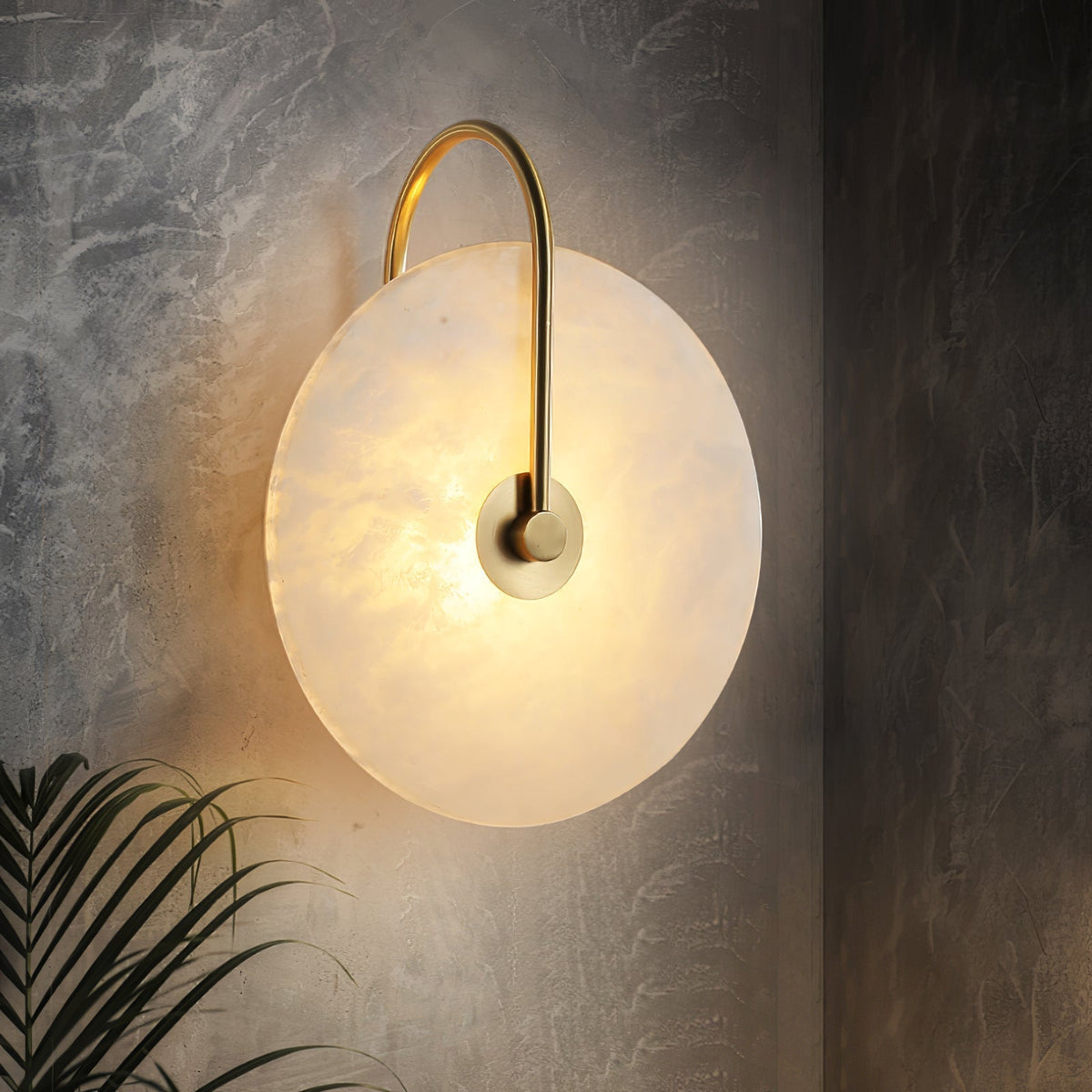 Kristy Alabaster LED Wandlamp Rond Iconisch Circulair