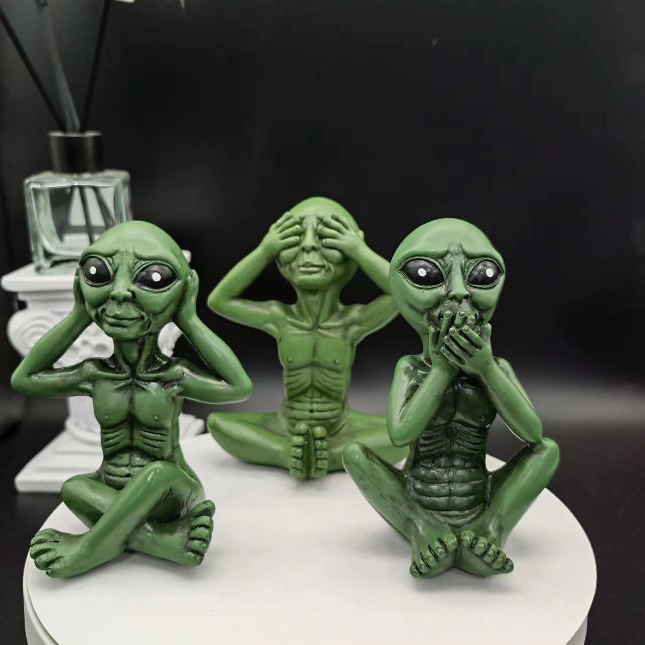Alien Standbeeld van Hars voor Tuin & Buitengebied