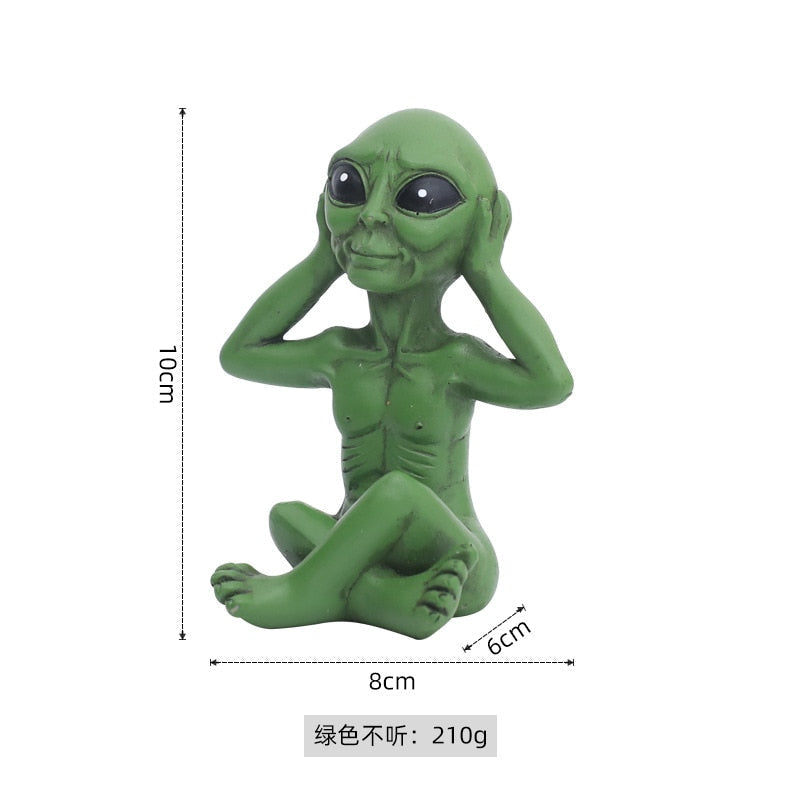 Alien Standbeeld van Hars voor Tuin & Buitengebied