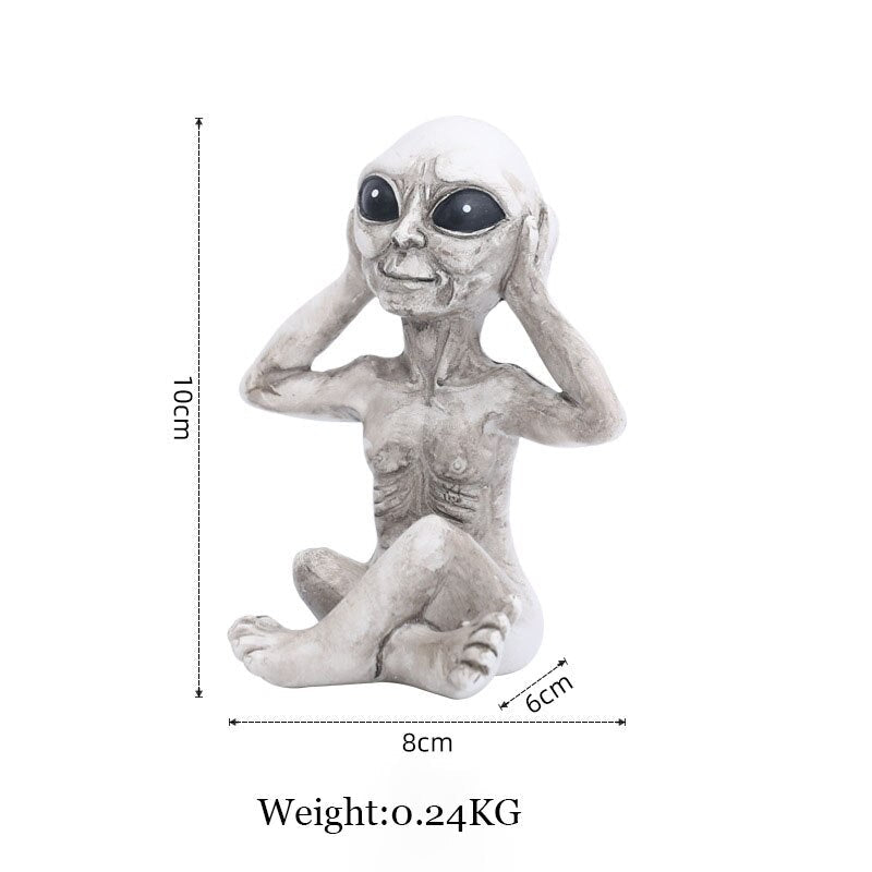 Alien Standbeeld van Hars voor Tuin & Buitengebied