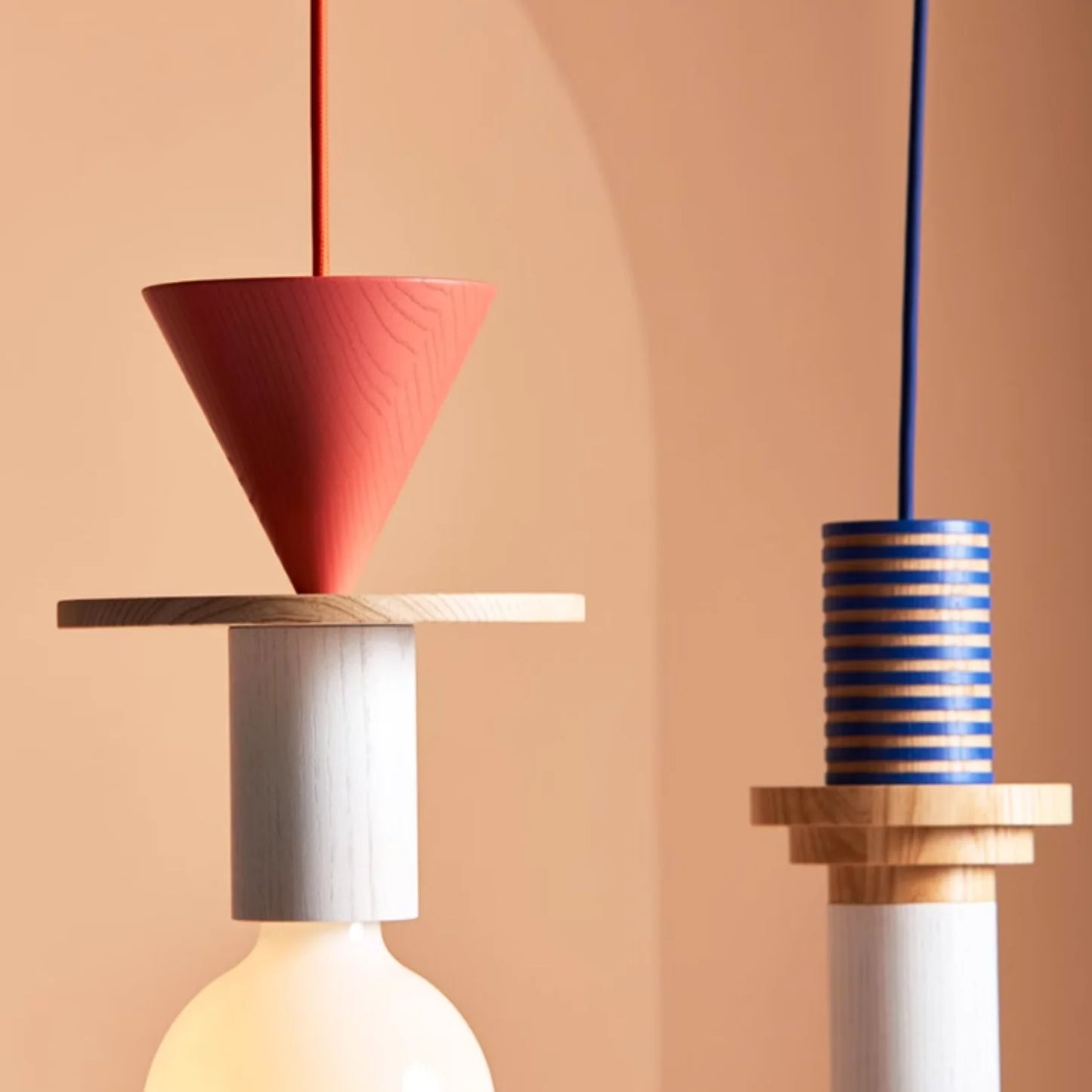 Alvar Multicolor Geometrische Houten Hanglamp