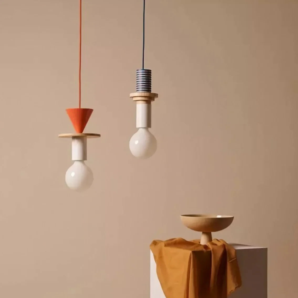 Alvar Multicolor Geometrische Houten Hanglamp