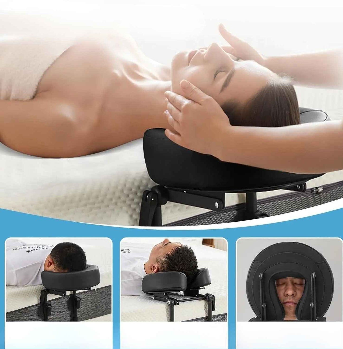 Gezichtssteun voor bedmassage en ontlasting